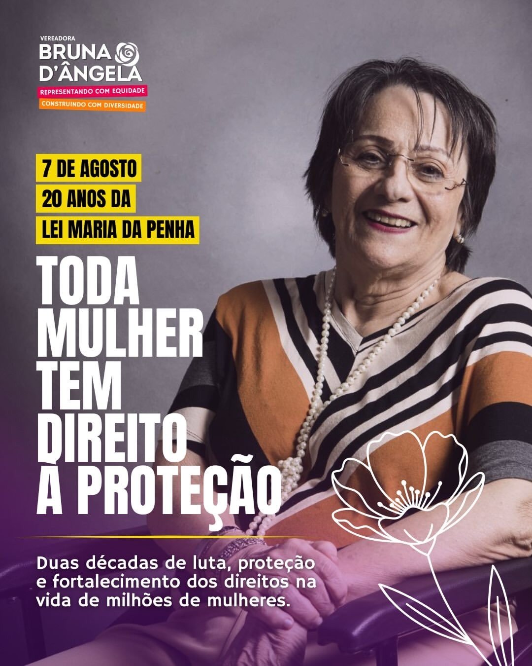 20 anos da Lei Maria da Penha, toda mulher tem direito à proteção