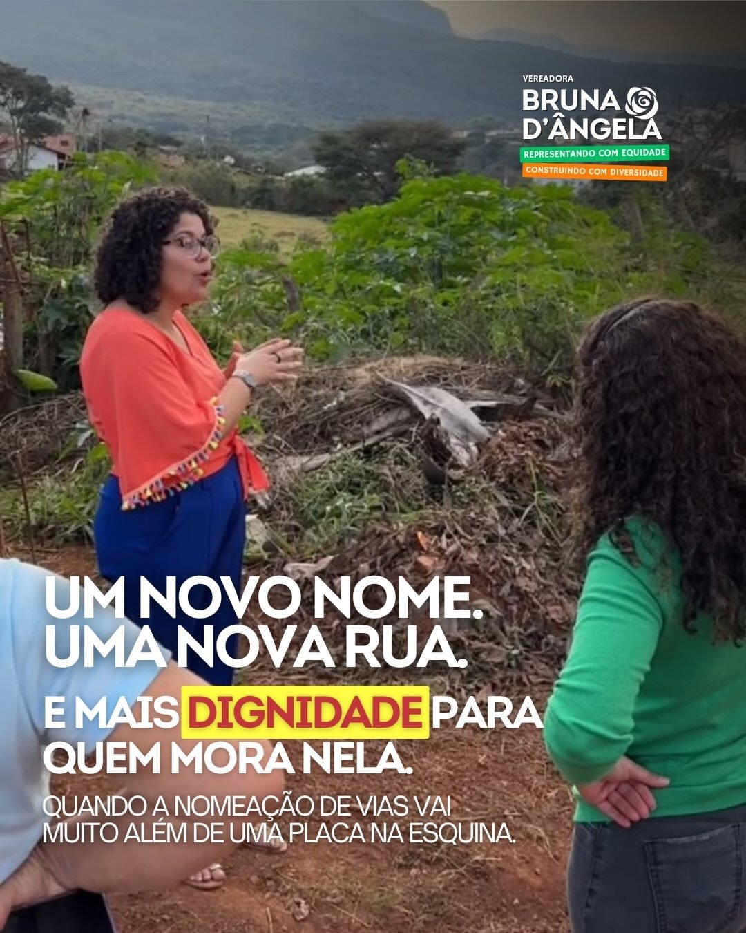 Imagem do post do Instagram, nomeação de vias e dignidade