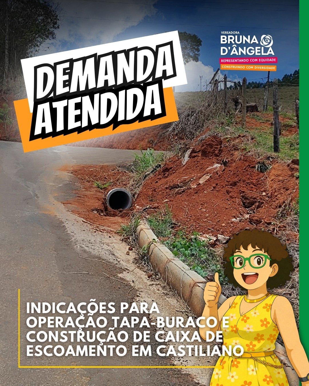 Imagem do post do Instagram, descarte irregular de lixo